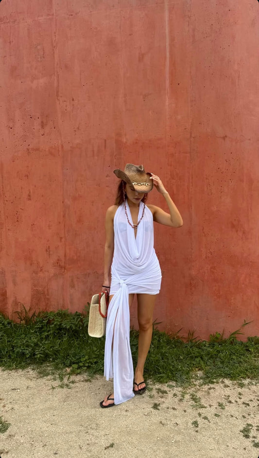 VESTIDO CALIZA BLANCO