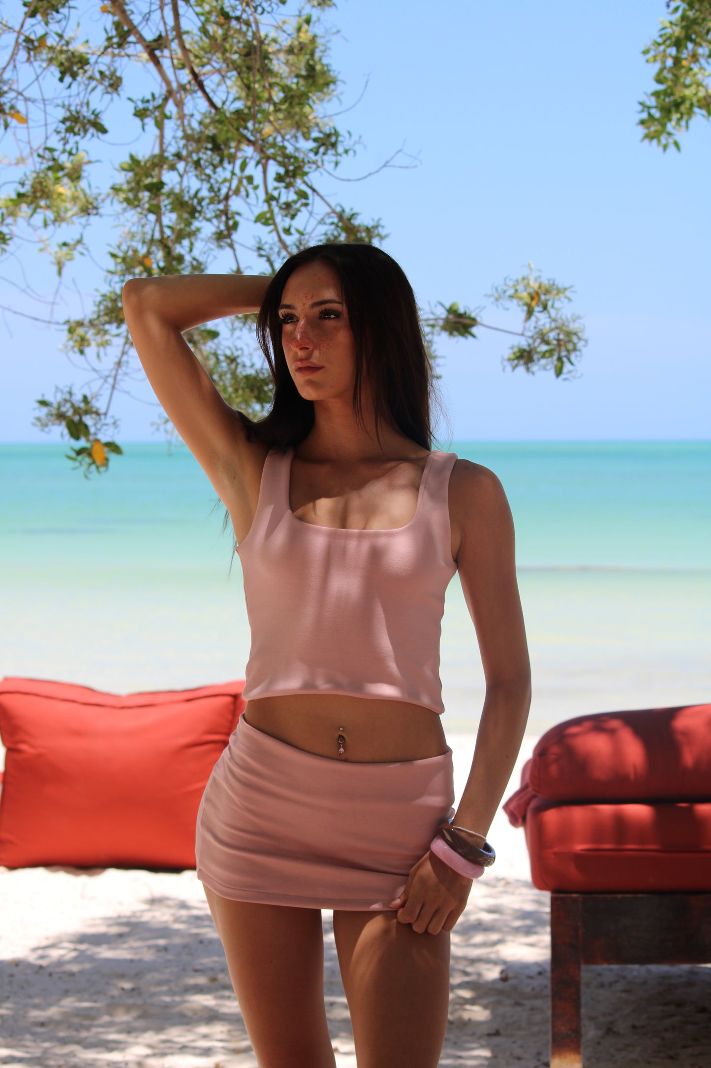 FALDA AURA ROSA